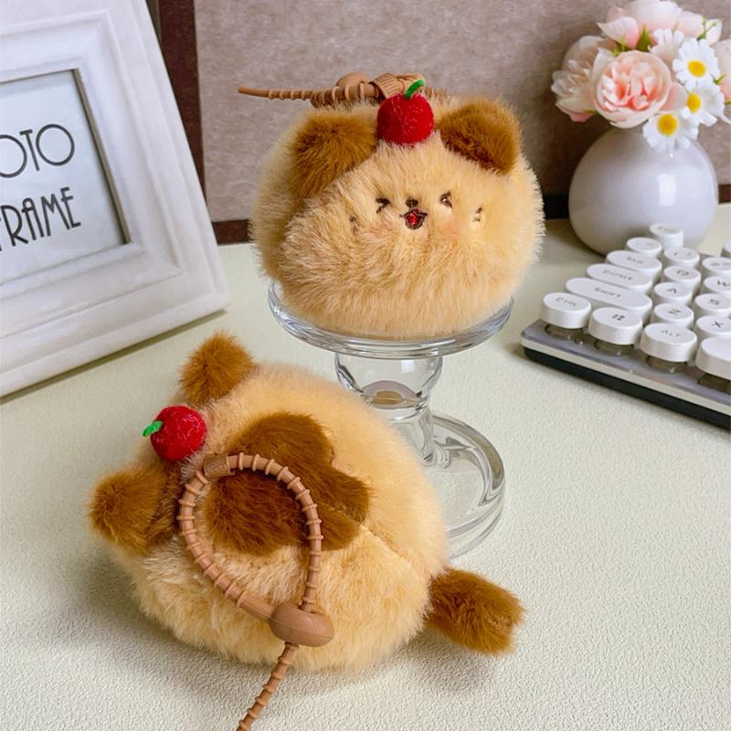 Cute Creative Plush Little Bear Little Cat Pendant Keychain Cartoon Animal Doll  Backpack Decoration Pendant Accessories A1