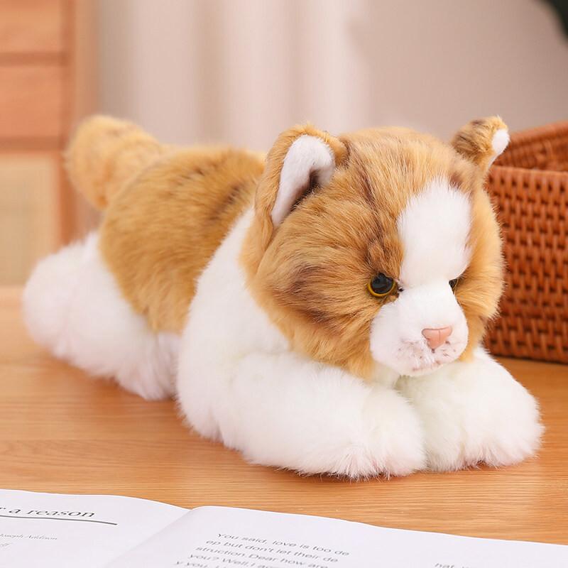 Fluffy Pomeranian Plush Toy Cat Doll Car Ornament Cute Kitten Pillow Pacifying Doll