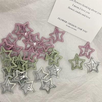 Kleurrijke Ster BB Trendy Haarspelden Glanzend Schattig Mode Y2k Haaraccessoires Speld Vrouwen Eenvoudig Kawaii BB Clip Haarvolume Clip