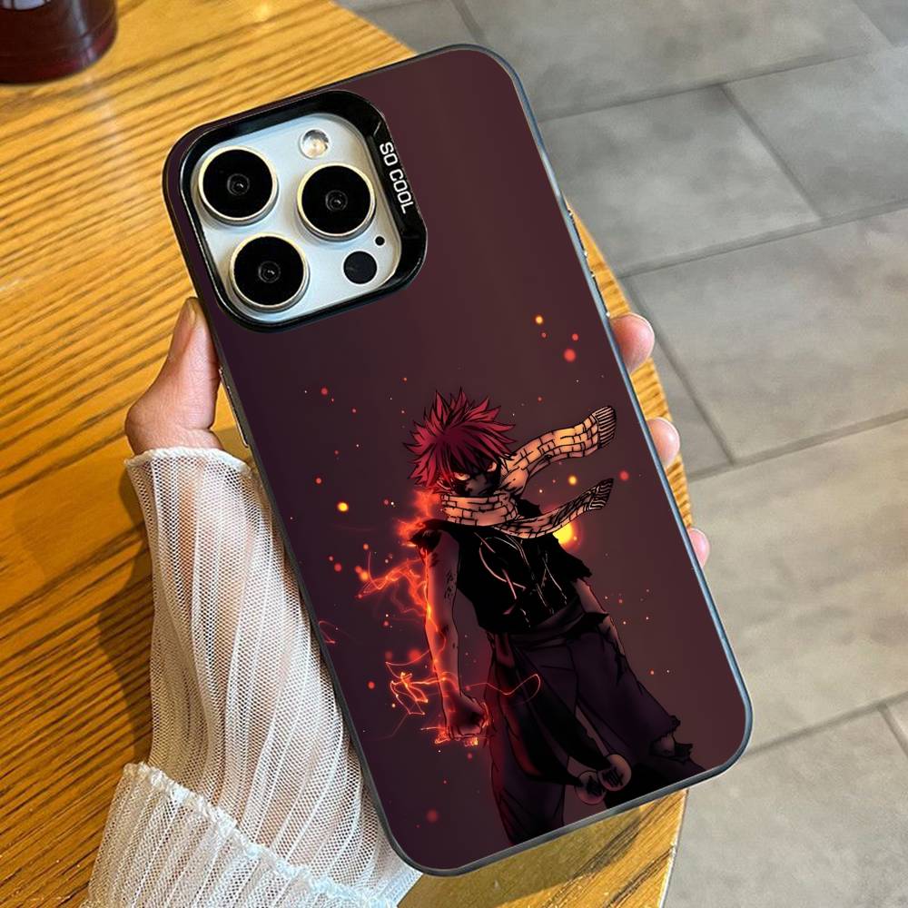 

Чехол для телефона Characters N-Natsu D-Dragn-eel для iPhone 16 17 15 14 12 13 Pro Max Черный Матовый Конфетный Ударопрочный Чехол iPhone12