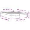 Bed Frame in Sonoma Oak Finish 140 x 200 cm Made of Wood Based Material and Metal
