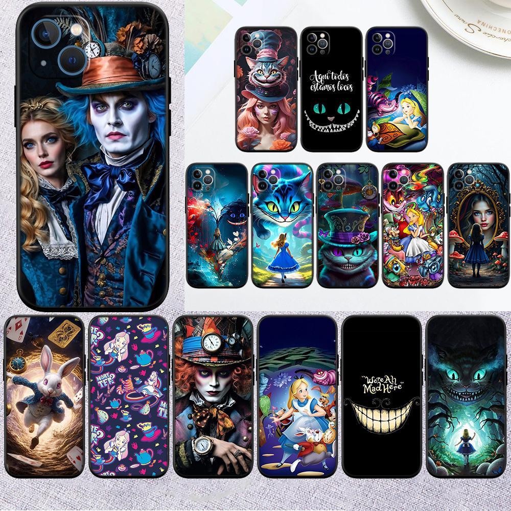 Alice in Wonderland Cat Princess Phone Case for Samsung Galaxy A52S A53 A55 A56 A70 A71 A72 A73 F06 F16 F56 S10e S10 S10+ Plus