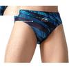 Li-Ning Breathable Quick-Dry Logo Print Triangle Swim Trunks Men swimwear Black Blue LSKV387-1