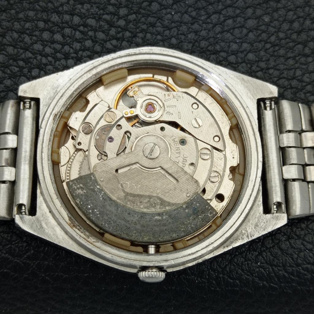 GENUINE VINTAGE SEIKO 5 AUTOMATIC 6349A JAPAN MENS WHITE DIAL WATCH A702619-1 R209-a702619