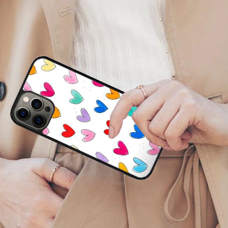 Love Hearts Pattern Magnetic Phone Case For APPLE iPhone 17 Air 16 14 13 12 Pro Max 15 Plus Wireless Charge With MagSafe Cover