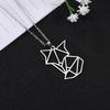Gold Amulet Fox Animal Pendant Necklace Stainless Steel Statement Choker Chain Necklaces Jewelry Accessory Women