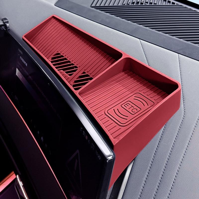 Universal Flexible Silicone Storage Organizers Tray Nonslip Shockproof Design Food Grade Materials Interior Accessories