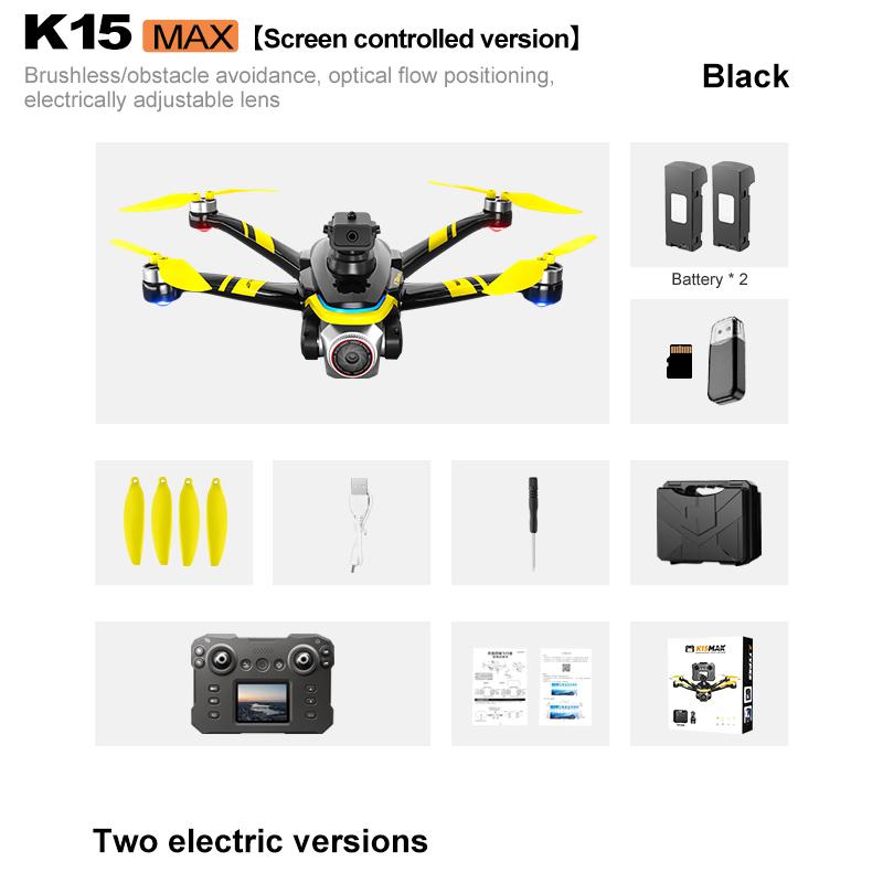 2025 New K15 Max Screen Controlled Version Drone With 4K HD Camera Aerial Photography Obstacle Avoidance Quadcopter Dron RC Toys