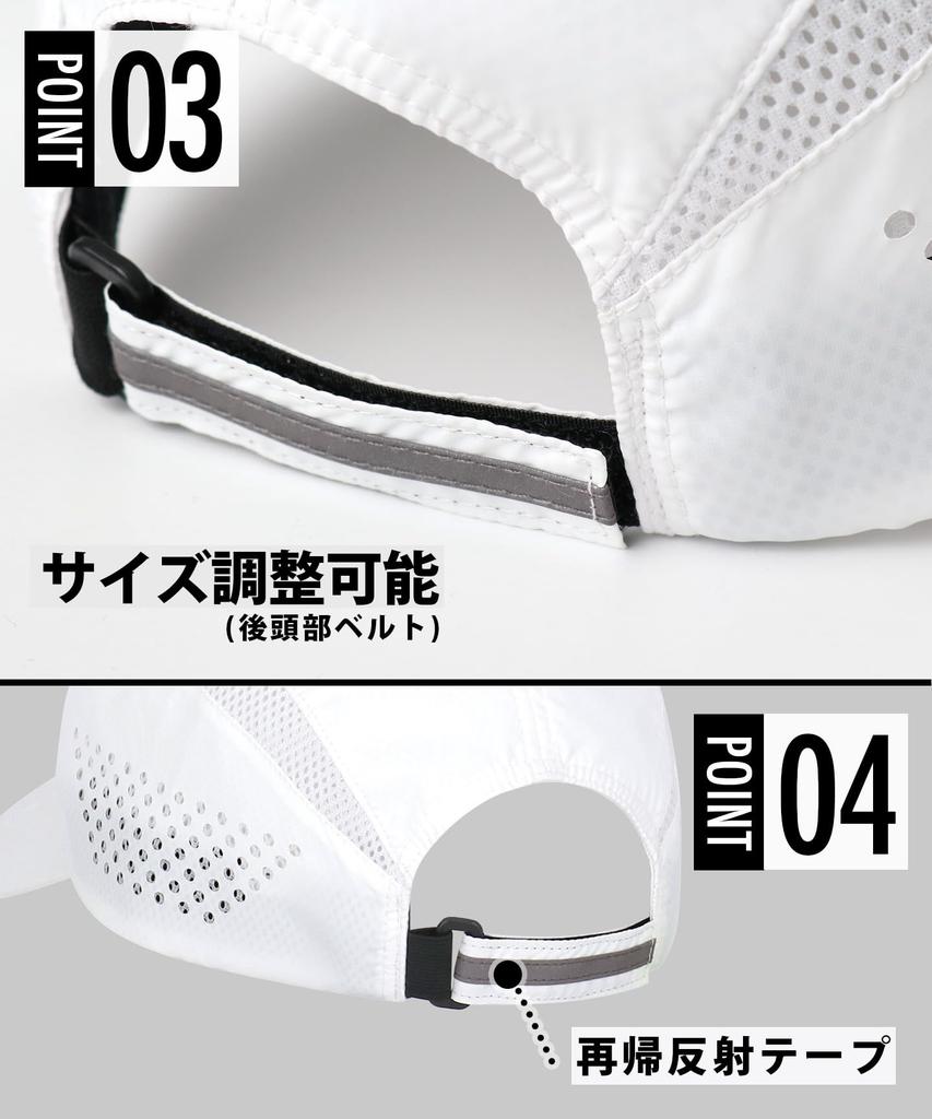 Casquette UNISEXE avec Bord Intérieur en Mesh et Panneau en Mesh à HYR430 Taille M CW-X (C-W-X/Wacoal) Haut, WH,