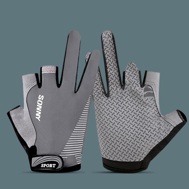 Summer Non-Slip, Cut-Resistant, Three-Fingerless Fishing Gloves for Lure & Rock Fishing