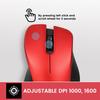 Perixx PERIMICE-621R Wireless Mouse with Silent Click (2.4G, Red)