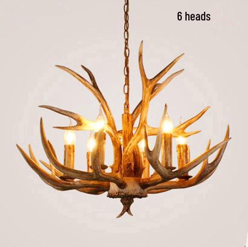 Рустикальная лампа из рогов: Винтажный промышленный стиль для декора дома и бара Warm Light