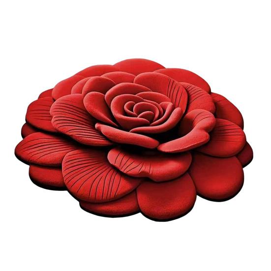 Floral Floor Mat Non-Slip Absorbent Bathroom Rug 3D Realistic Flower Pattern Floor Rug for Entrance Living Room Bathroom Kitchen