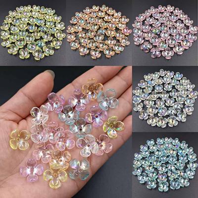 100 Teile/los für Schmuck Machen AB4 Blütenblatt Gefäß Blume Perlen Charms Liefert Halskette Armbänder Schmuck Spacer Perlen