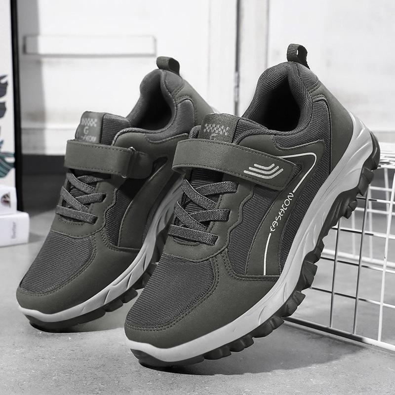 Shoes men's sports shoes breathable mesh shoes non-smelly feet single shoes Velcro walking shoes soft sole versatile casual men's shoes