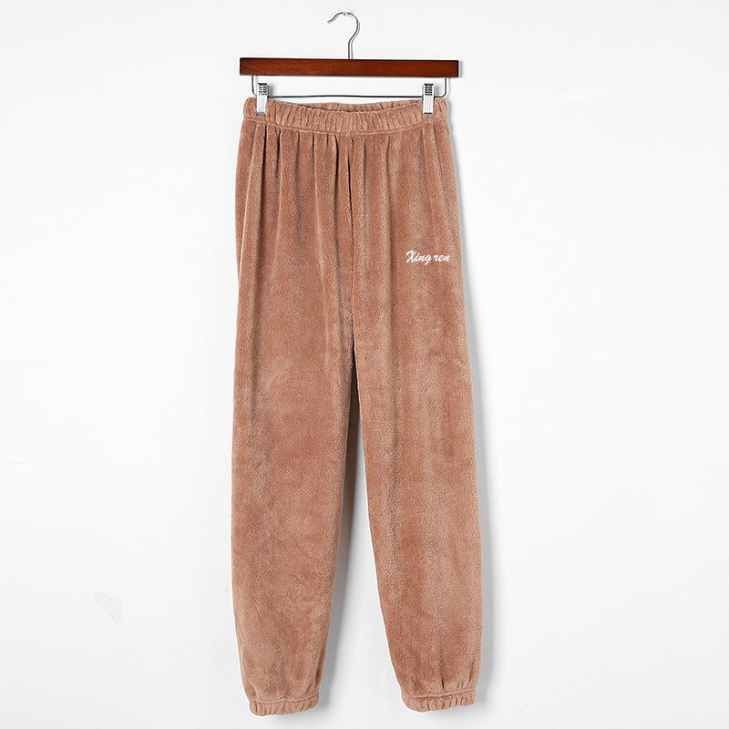 Pantaloni Invernali da Ragazza in Pile Corallo - Casual, Vestibilità Larga con Elastico in Vita