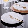 Assiette à dîner en céramique blanc pur de 10 pouces