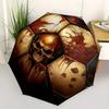 Skull & Crossbones Soccer Ball - Unique Football DesignUmbrella, Portable 3-Fold Umbrella for Men & Women,Christmas Gift ES318