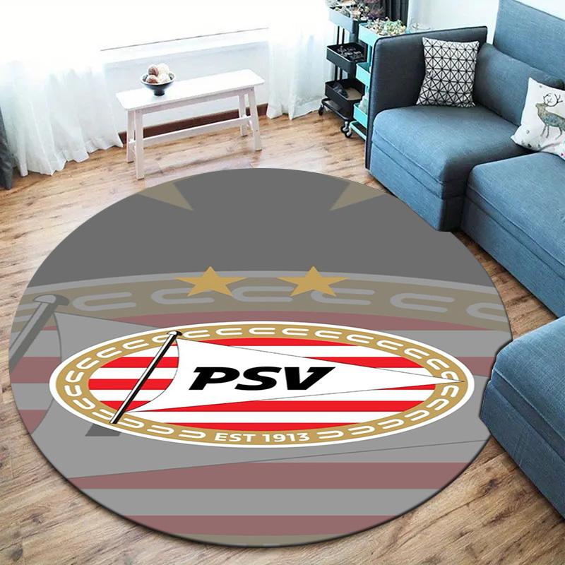 Philips Sport Vereniging Round Area Rug,Carpet Rug for Living Room Bedroom Sofa Playroom Decor,Non-slip Floor Mat