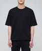 Relaxed Fit Crew Neck String T-Shirt [Black]