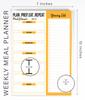 Inkdotpot Weekly Meal Planner Notepad 7"x10 , "Kitchen Menu" Magnetic Meal Planning Pad with Tear Off Grocery S-54 Sheets