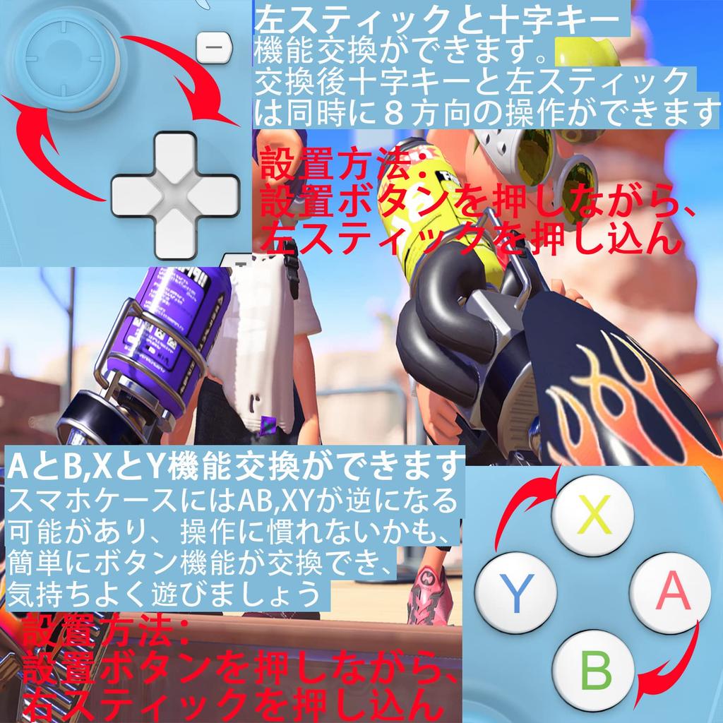 FONLAM Switch Compatible with and Back Macro Switch and Bluetooth Rapid Fire Speed Layout Switching Controller, PC, Android, iOS, Buttons, Support, 2,