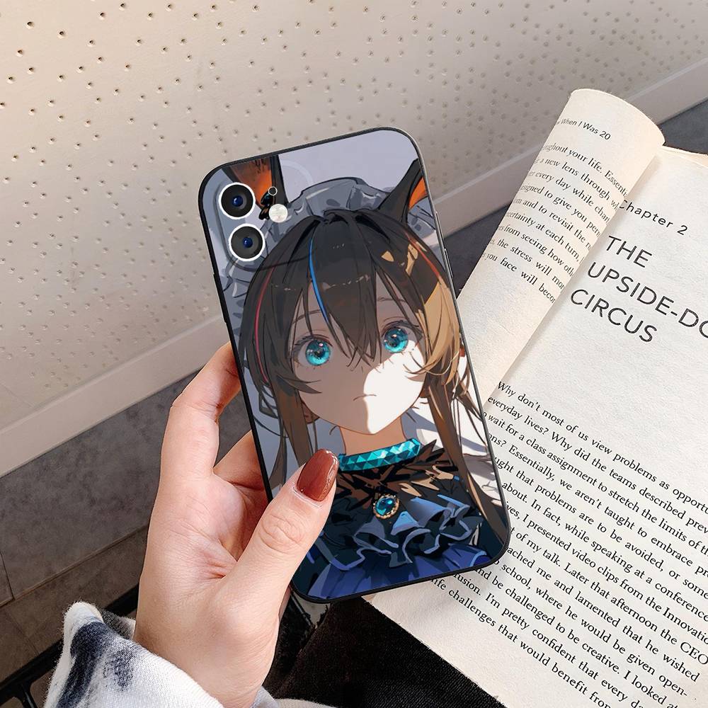 Amiya Animated Game A-Arknights Phone Case For IPhone 17 Air 16 15 14 13 Pro Max 11 12 Black Silicone Cover