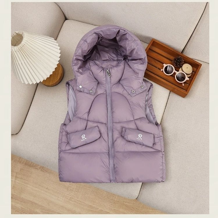 Children's Fashionable Down Vests: Spring, Fall, and Winter Casual Hooded Vests for Kids