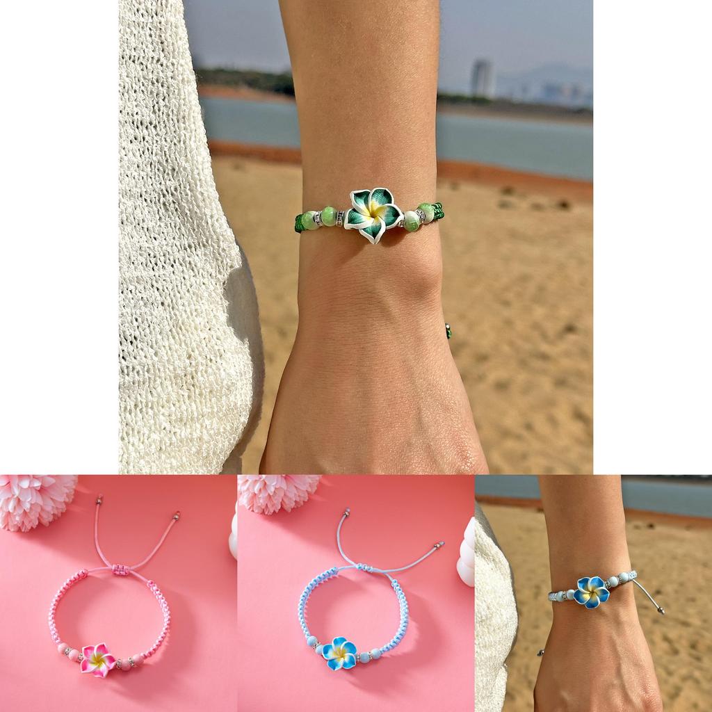 Elegant Soft Clay Floral Hand Chain For Women With Handcrafted Design And Trendy Look