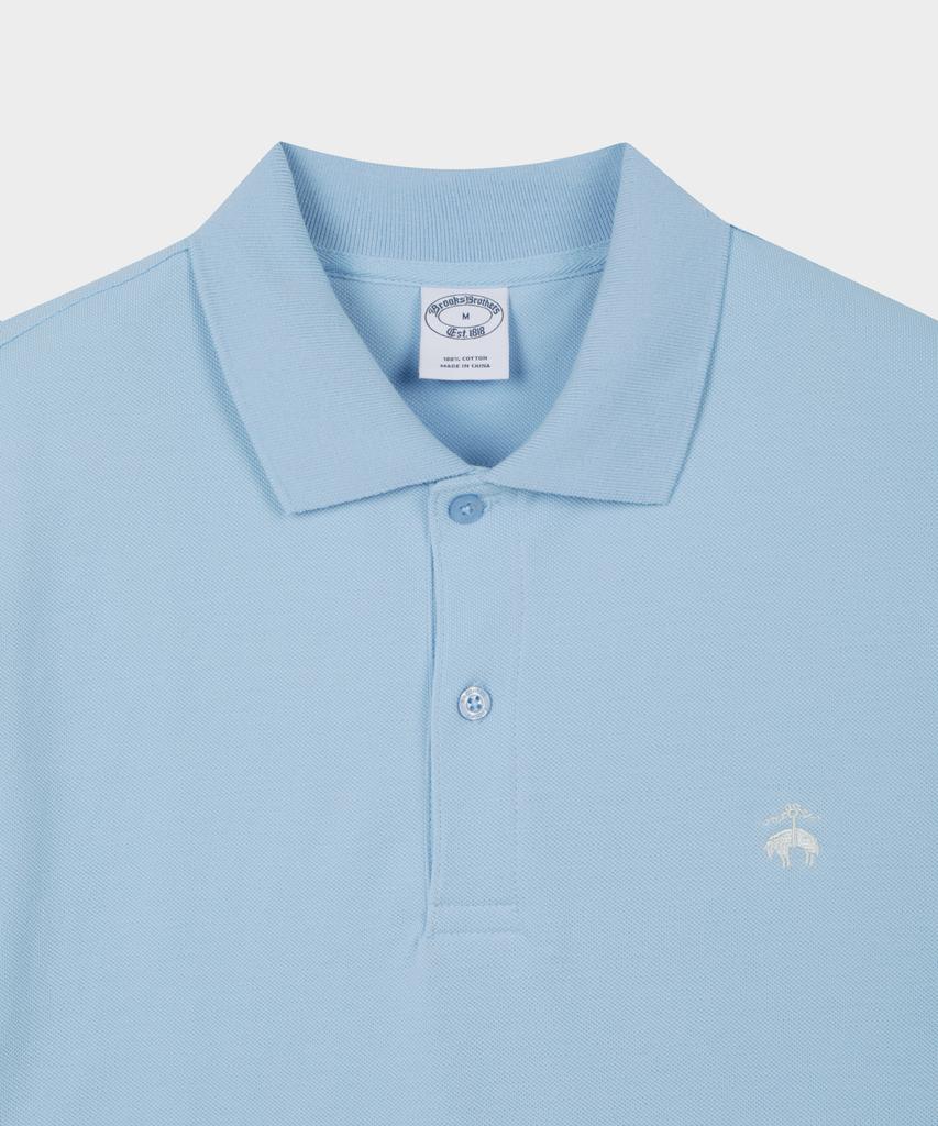 BROOKS BROTHERS Logo Cotton Pique Polo Shirt (Blue) (Bbntmog201)