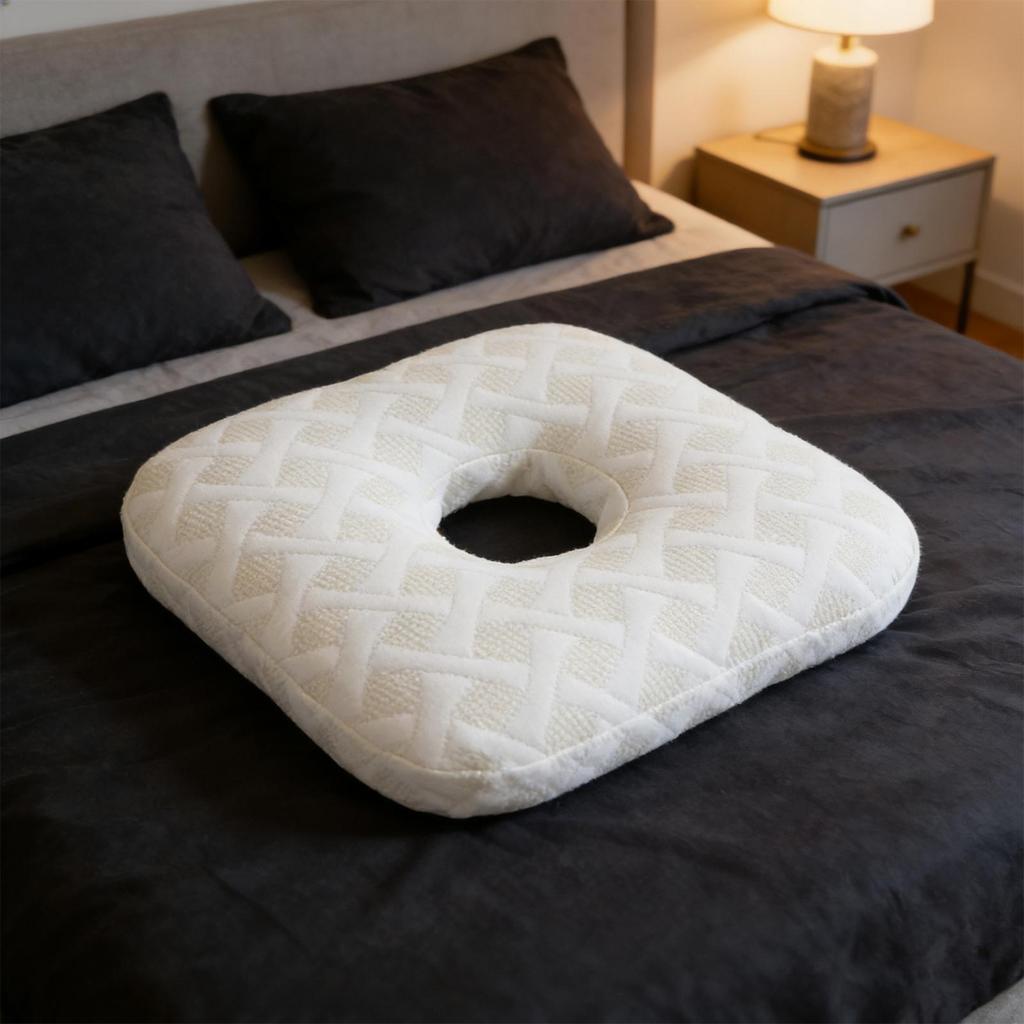 Ear Piercing Pillow for Side Sleepers Memory Foam Pillow Breathable Portable Pillow with Ear Hole Sleeping Ear Guard Pillow