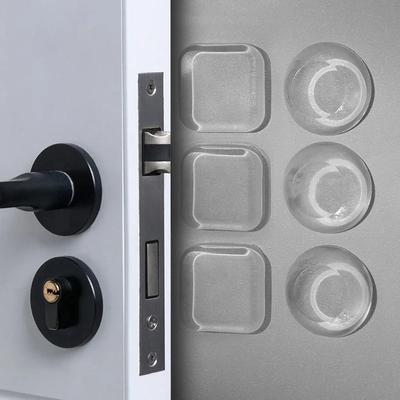 6 sztuk silikonowych ograniczników drzwi uchwyt zderzaki samoprzylepne wyciszenie ochrona antywstrząsowa Porte Pad poprawa domu ochraniacz ścienny podkładka