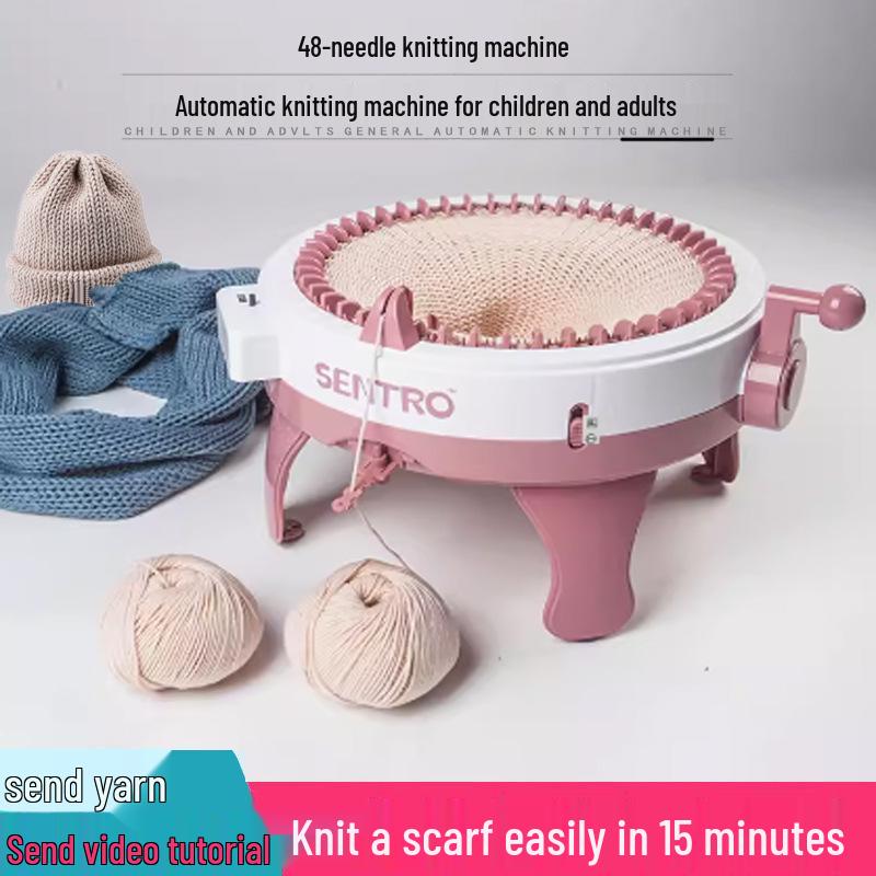 Hand-Cranked Kids Knitting Loom for Socks, Scarves, and Sweaters - Home & Kindergarten Toy
