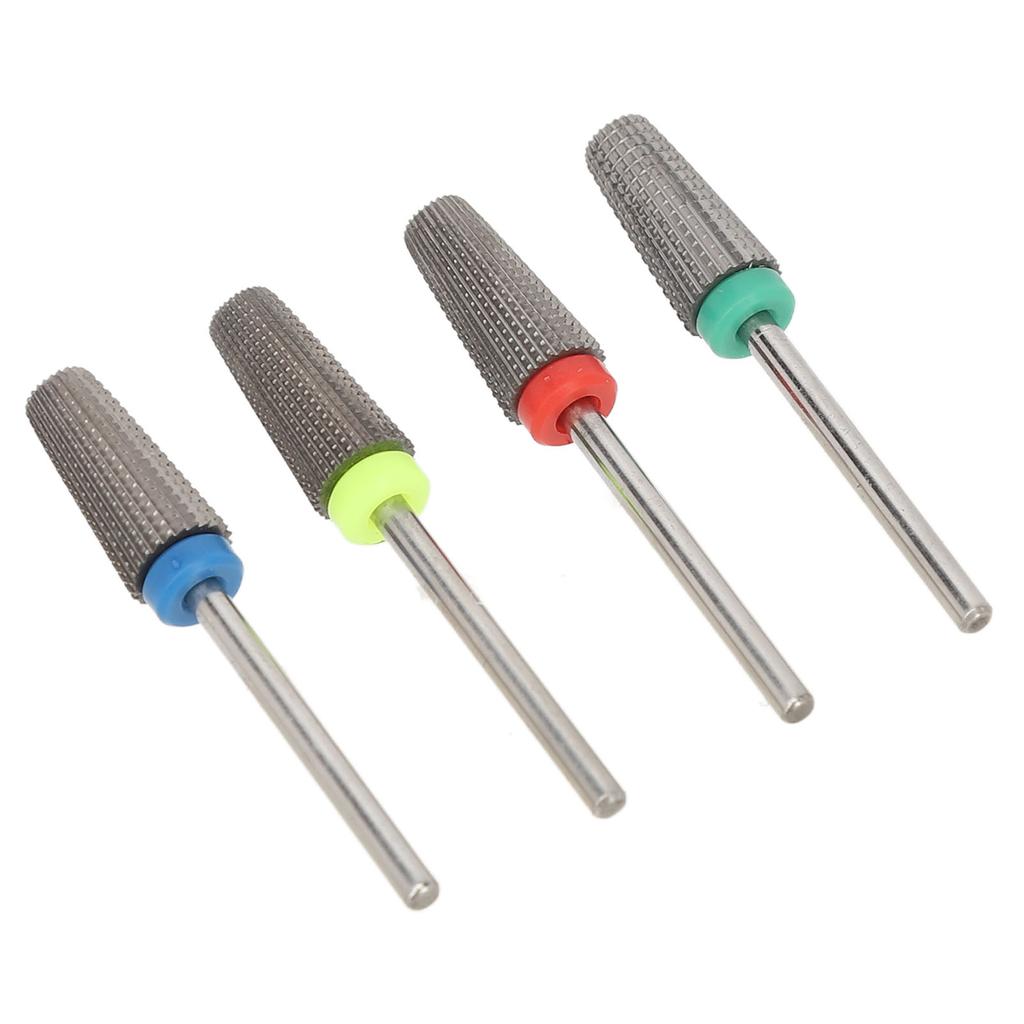 4pcs Nail Drill Bits Set Quick Remove Acrylic Professional Tungsten Steel Nail Grinding Polishing Heads