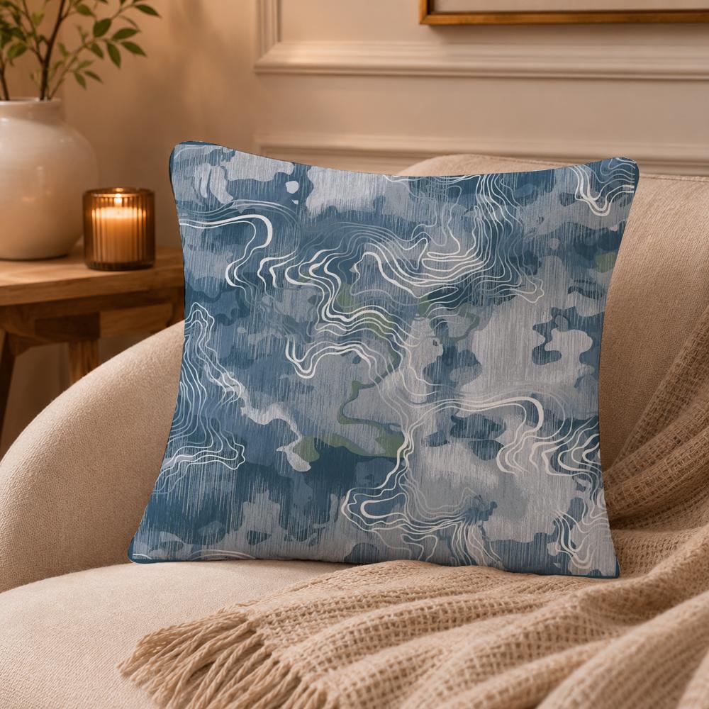 Printing style Cushion Cover Anti-dustmite Pillowcase Invisible zipper silky short plush Sofa cushion cover