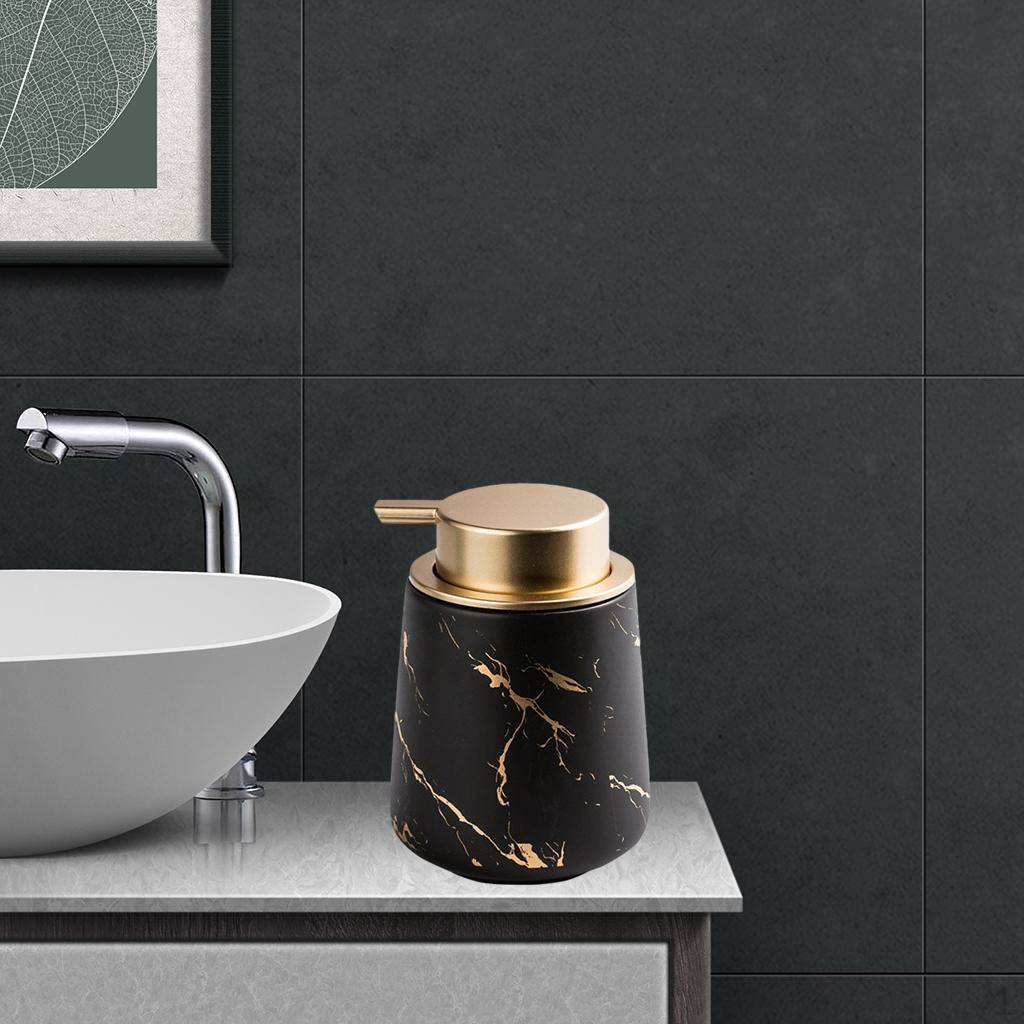 400ml Keramik Handseifenspender 13.67oz Tisch-Lotionpumpe Nachfüllbar Wiederverwendbar