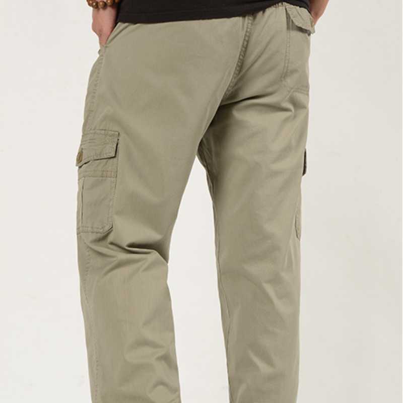 Pantaloni cargo multitasche da uomo, pantaloni casual dritti alla moda primavera estate, pantaloni cargo larghi da uomo