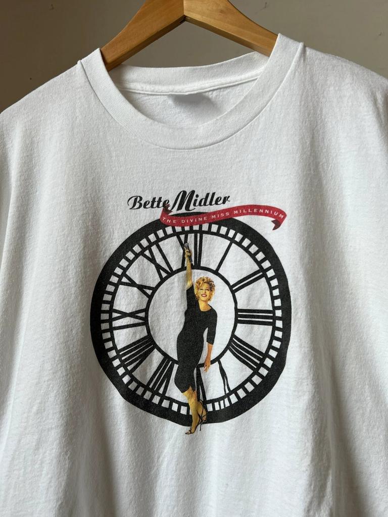 Vtg Bette Midler Concert Tour Cotton White Full Size Men Women Shirt TU057