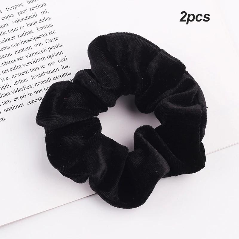 3Pcs/Lot Korean Winter Large Hair Bands For Women Girl Elastic Hair Ring Fashion Scrunchies Dating Party Headdress Accessories