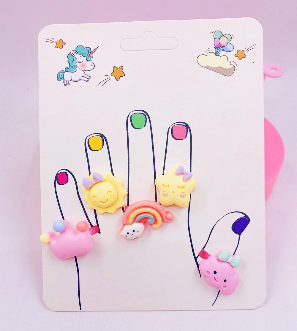 Kuromi Princess Cartoon Jewelry Rings Set for Girls