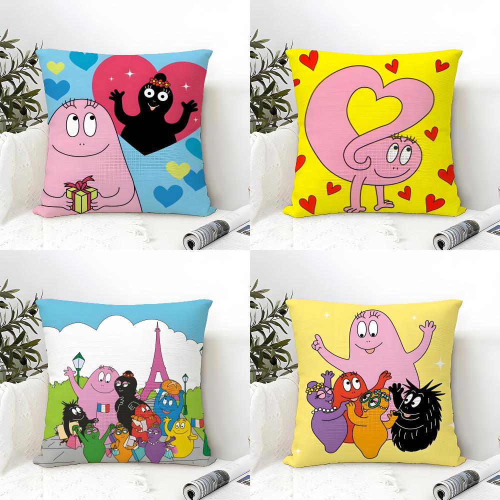 Cute cartoon Bar-bapapa Pillow Case Natural Linen Double-Sided Printing Sofa Home Decor Cushion Cover
