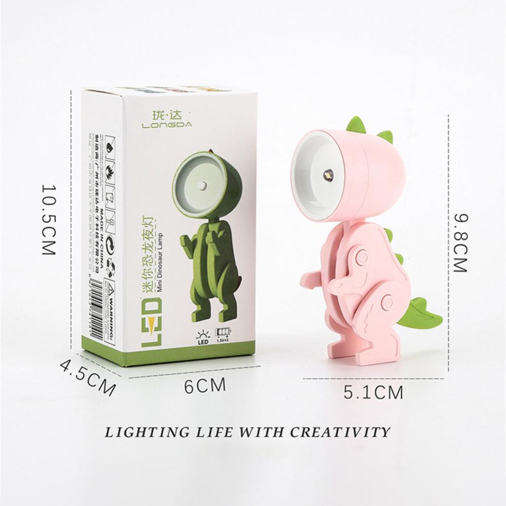 Neueste kreative LED-Nachtlichter Cartoon-Tier-Klapp-Schreibtischlampe Niedliche Haustierlichter Dinosaurierform Augenschutzlampen