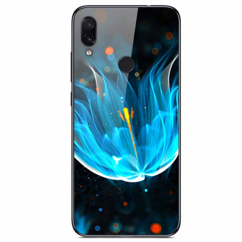 For Redmi Note 7 Cases Note7 Pro Tempered Glass Hard Back Cover For Xiaomi Redmi 7 Pro Phone Case Protective Funda Bumper Note 7
