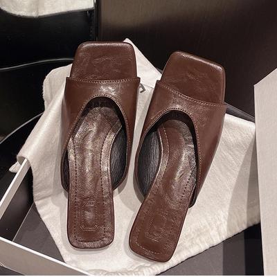 Zomer Dames Gladiator Slippers Mode Open Teen Vierkante Teen Slide Dames Casual Strand Jurk Sandalen