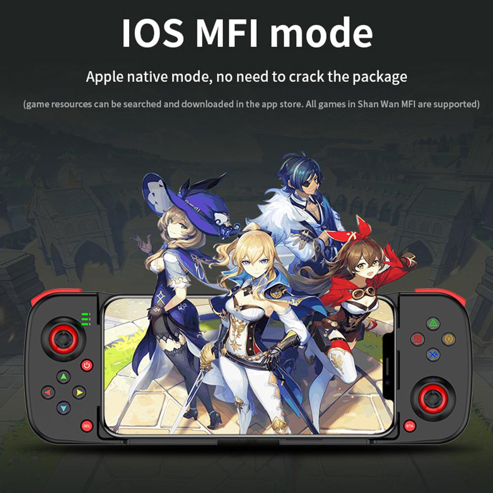 D3 Mobile Phone Stretch Game Controller with Macro Buttons Bluetooth-Compatible5.0 Wireless Gamepad Controller for PS4/NS Switch