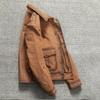 Top Layer Calf Leather Genuine Leather Jacket Retro Old Flight Suit Uncoated