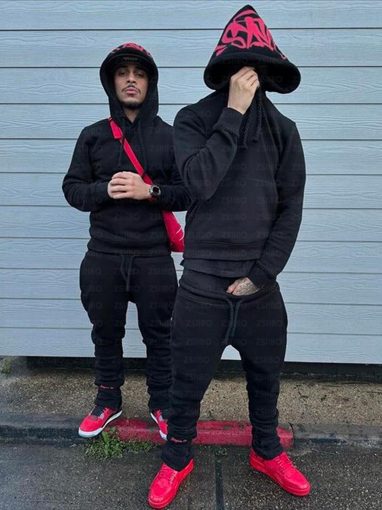 Y2K Hip Hop Croială Largă Toamnă/Iarnă Trend Hanorac - Set Pulover Streetwear Unisex