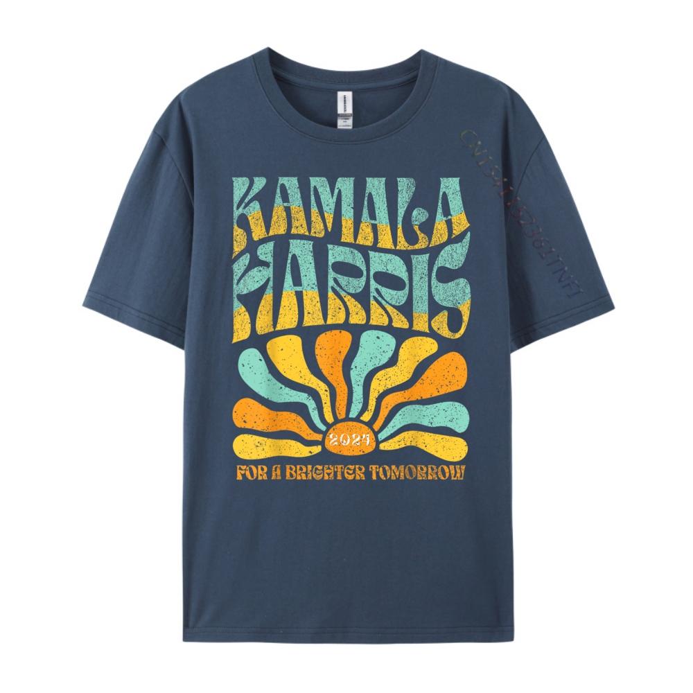 Kamala Harris For A Brighter Tomorrow Boho Aesthetic Hiphop Streetwear Meme Tshirt Large Size Tee Shirt