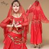 Huayu Women's Indian Belly Dance Long Sleeve Set - Spring/Summer Performance Costume
