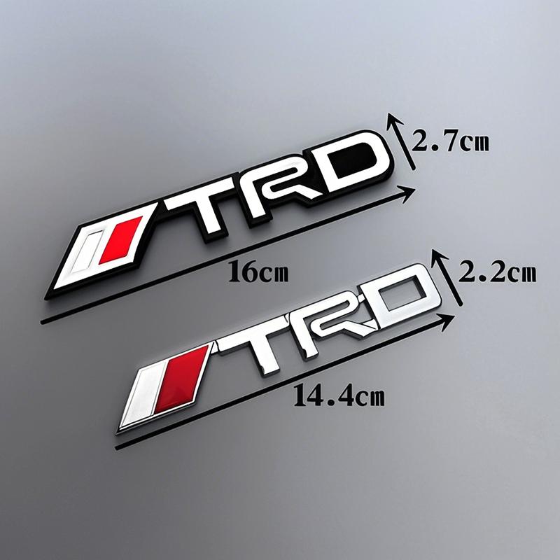 1 Stück 3D Metall Autoaufkleber TRD Emblem Abzeichen Dekoration Zubehör für Toyota GR Corolla Yaris Aygo Prius CHR Camry Auris Avensis